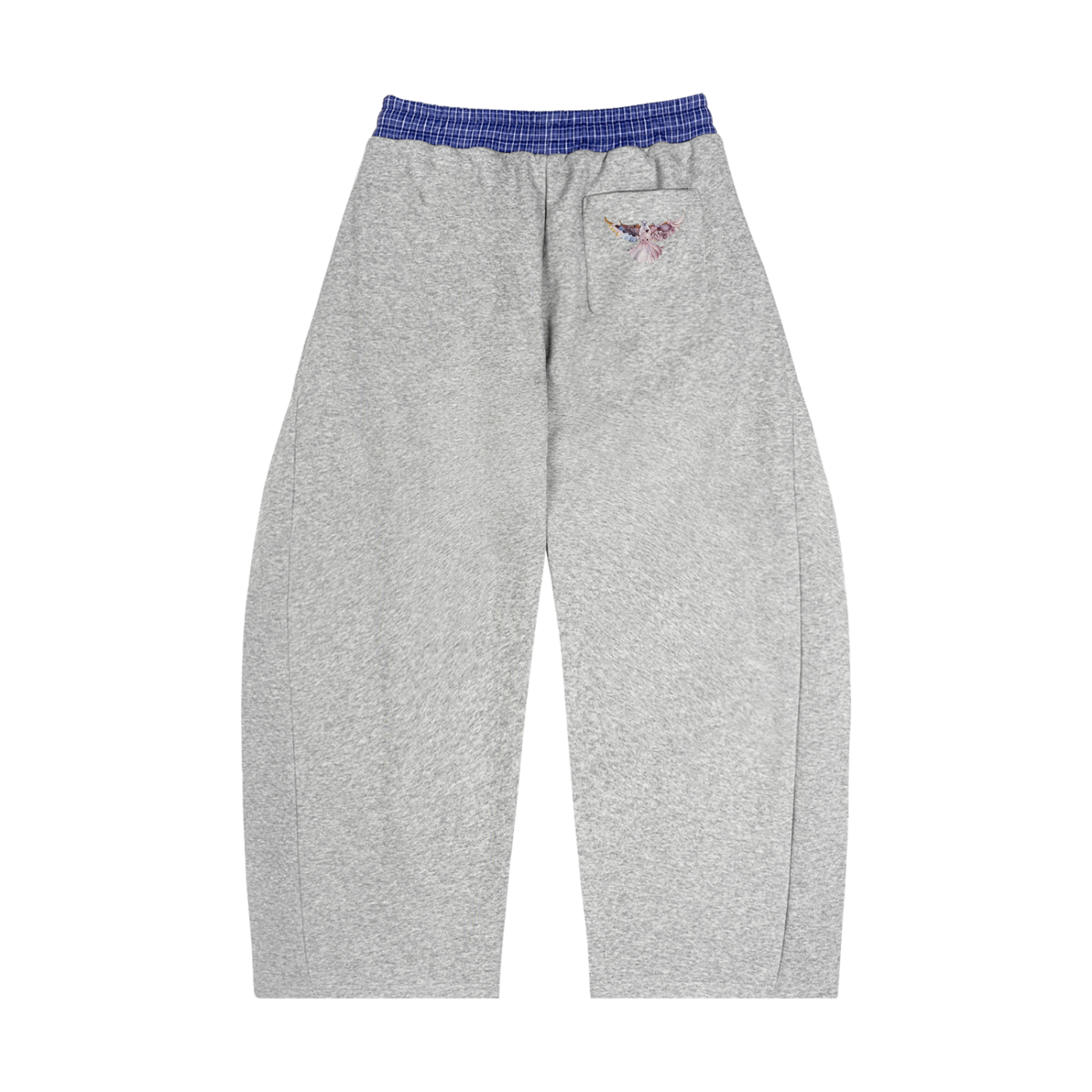 DOVELOVR Plaid Barrel Sweatpants