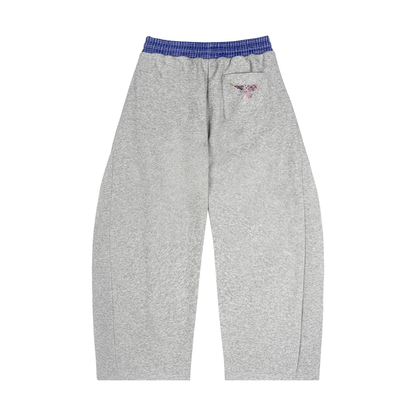 DOVELOVR Plaid Barrel Sweatpants