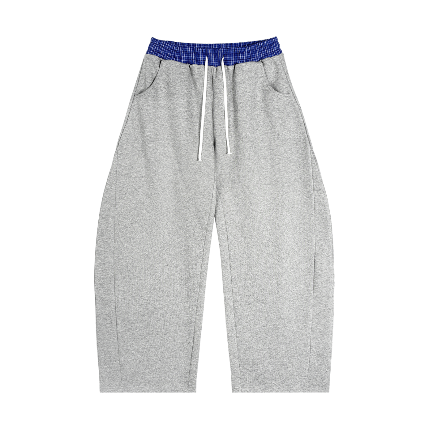 DOVELOVR Plaid Barrel Sweatpants