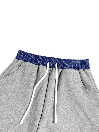 DOVELOVR Plaid Barrel Sweatpants